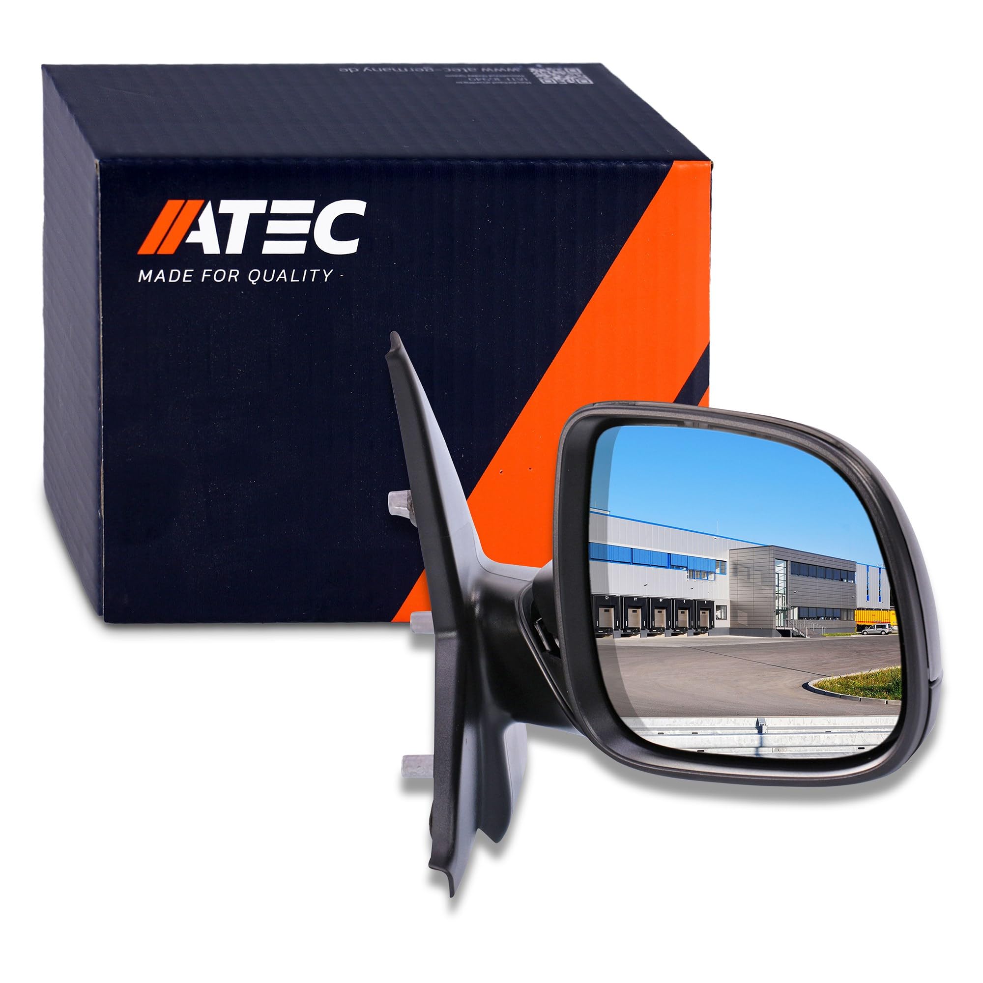 ATEC Germany 1x Specchio retrovisore esterno elettrico lato destro convesso Compatibile con VW MULTIVAN T5, MULTIVAN T6 TRANSPORTER T5 TRANSPORTER T6 / CARAVELLE T6