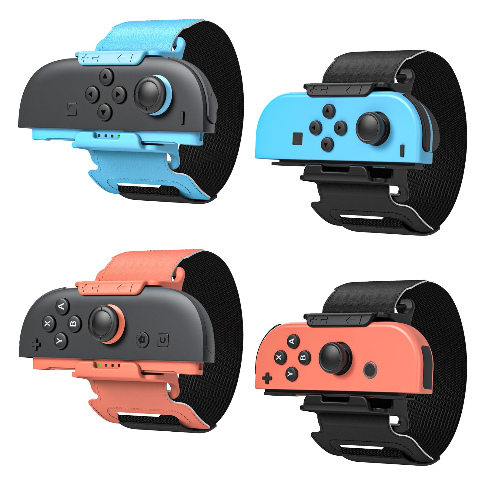 [𝐒𝐰𝐢𝐭𝐜𝐡 𝟐/𝟏]- 4 Pack Wristbands for Nintendo Switch 2 Just-Dance 2026 2025 2024 & Zumba Burn It Up for Switch 2/Switch 1,Adjustable Elastic Straps Accessories for Joy con 2,for Adults & Kids
