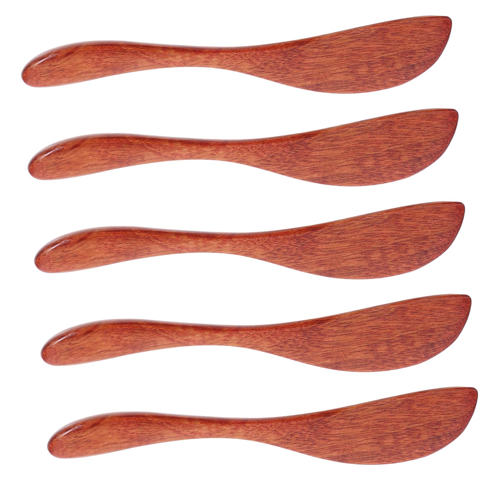 FUNOMOCYA Wooden Face Mask Stick Multi-function Knife Set: Butter Spreader Cheese Slicer Jam Spreader Bread Knife Spatula for Easy Cooking Baking