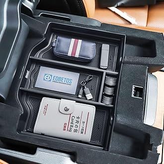 EDBETOS Full Center Console Organizer Compatible with 2019-2023 2024 2025 Dod...