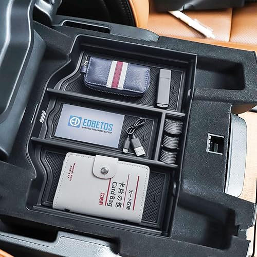 Miniatura 8 de EDBETOS Organizador de consola central completo compatible con Dodge RAM 2019-2023 2024 1500 2500 3500 accesorios, bandeja de inserción de material