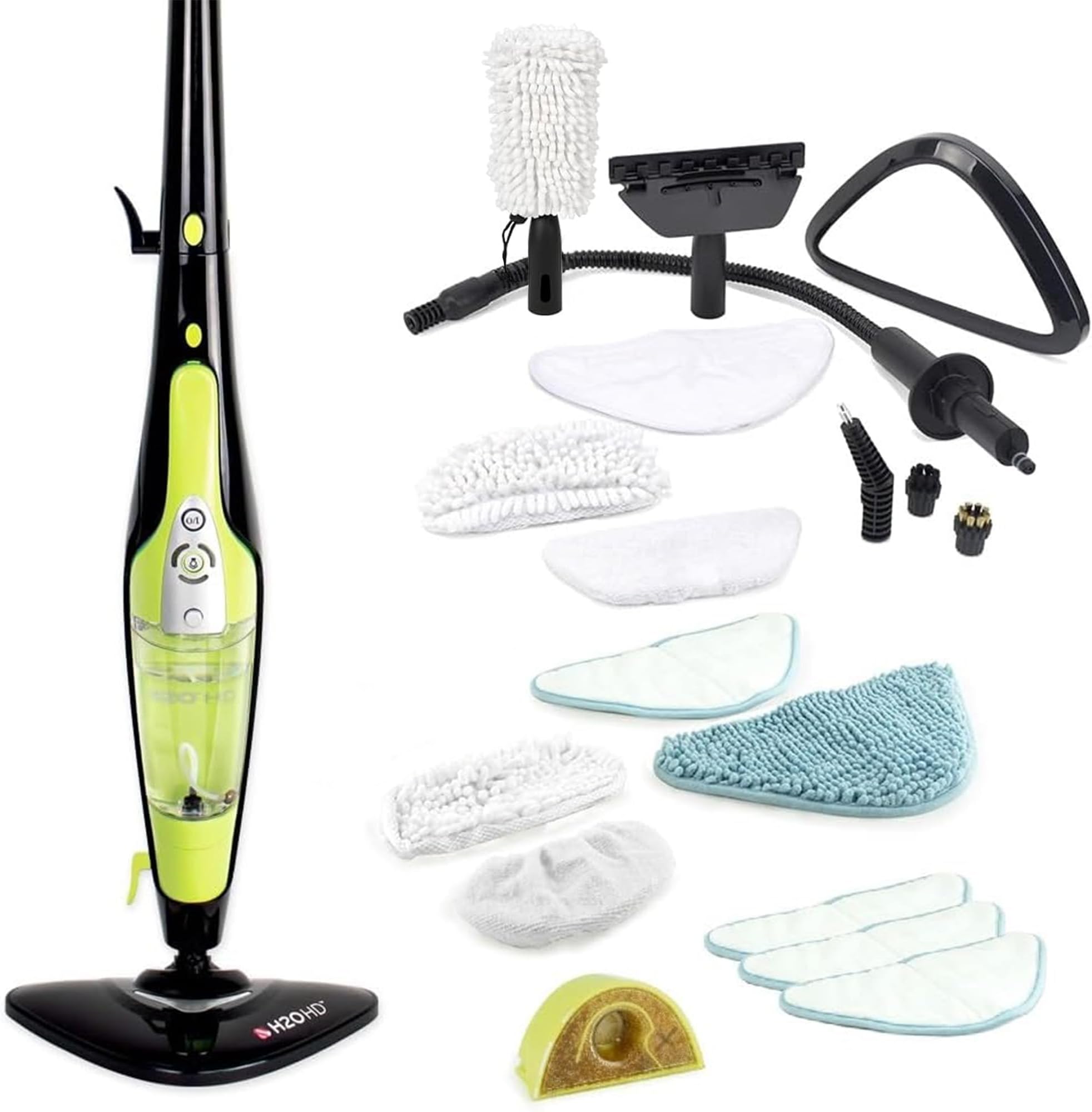 HD PRO Steam Mop and Handheld Steam Cleaner โ for Floors, Carpets, Windows, Upholstery, Kitchens & Bathrooms