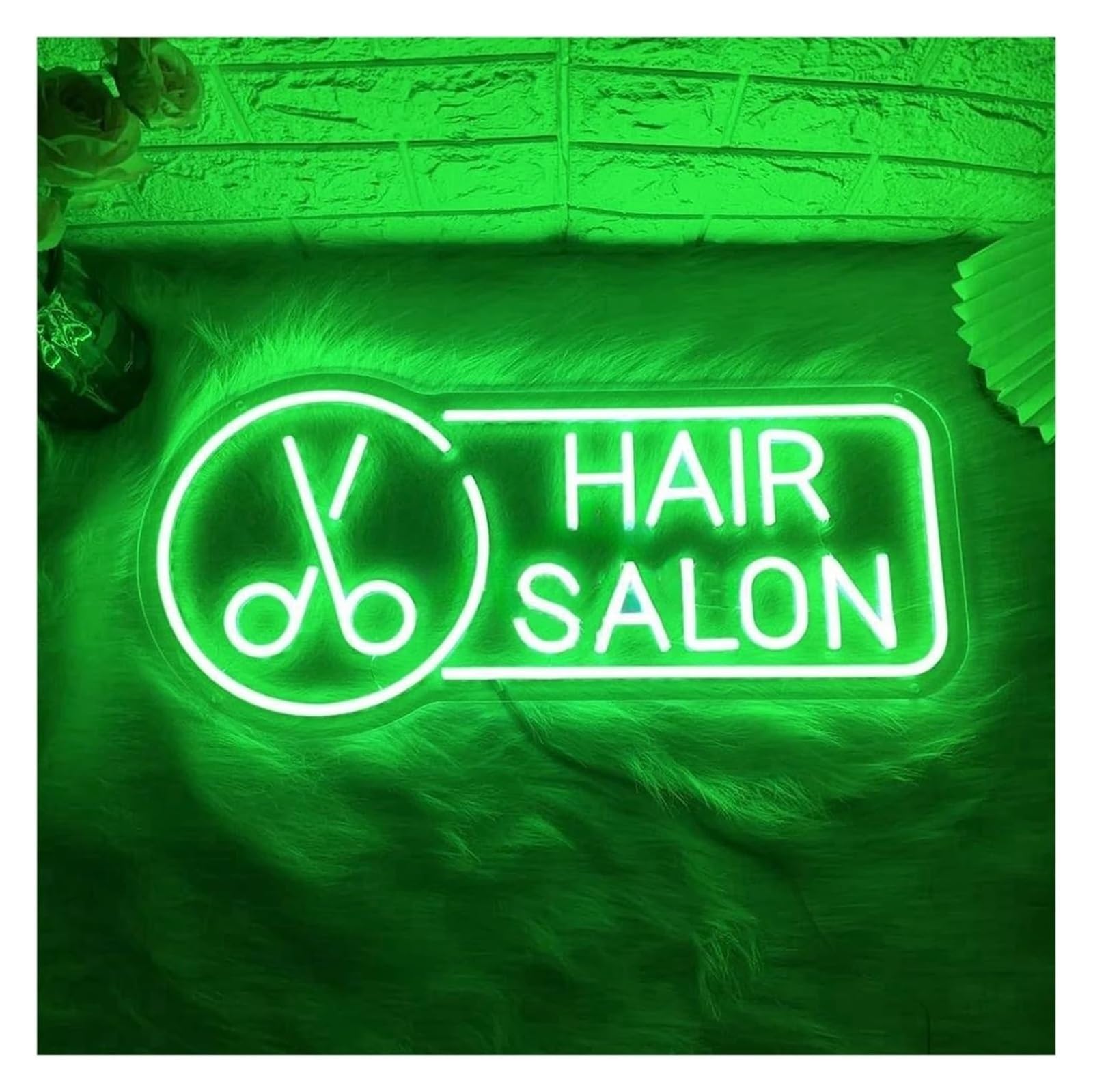lampe au néon Pour la décoration lumineuse au néon salon de coiffure alimenté sans pile enseigne pour magasin lumières adaptées