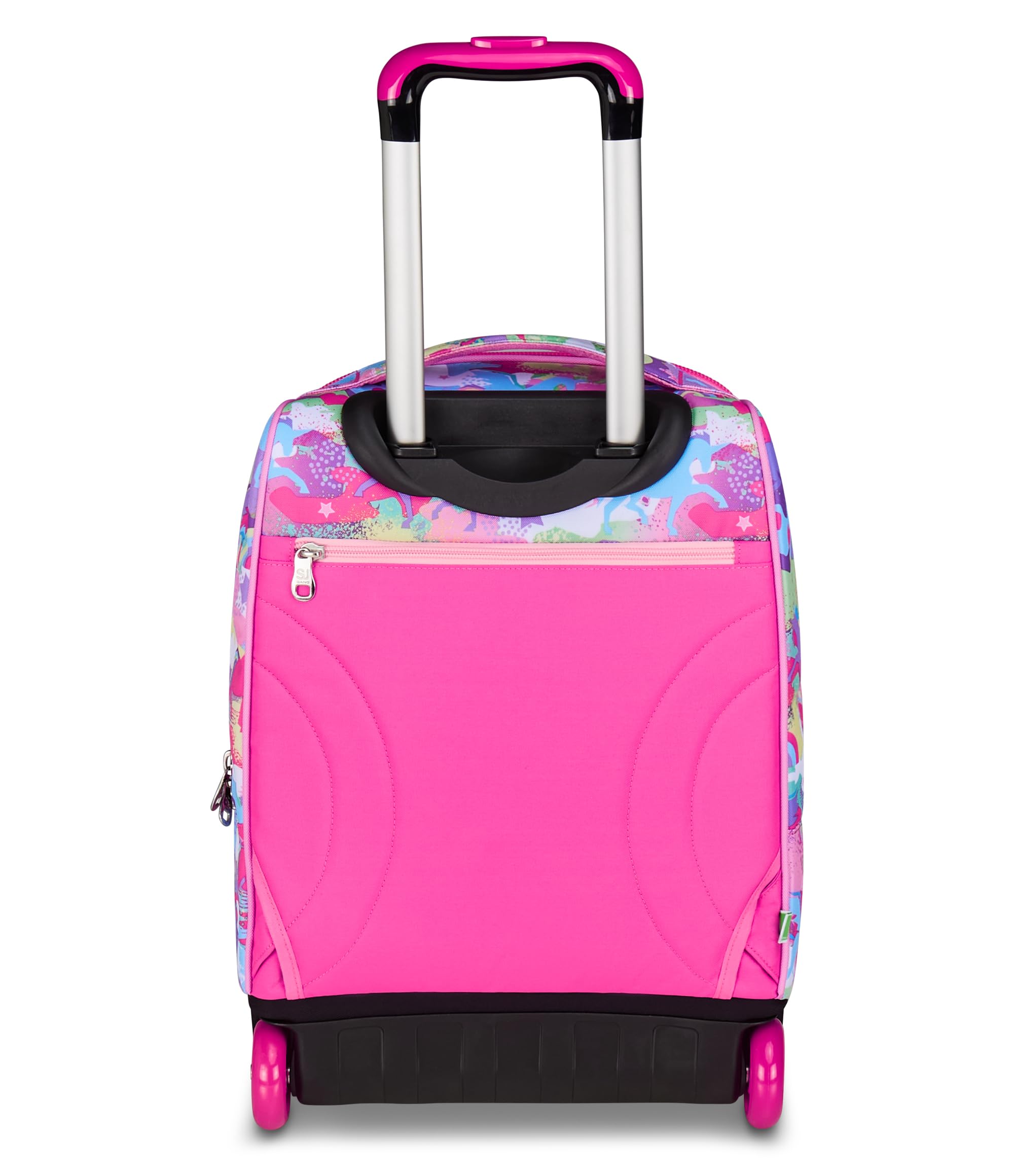 SJ GANG STYLE JAM GANG Trolley Scuola Fisso, Fucsia, 2 in 1, Doppio Uso, Trolley e Zaino, Zaino Scuola Elementare, Bambina