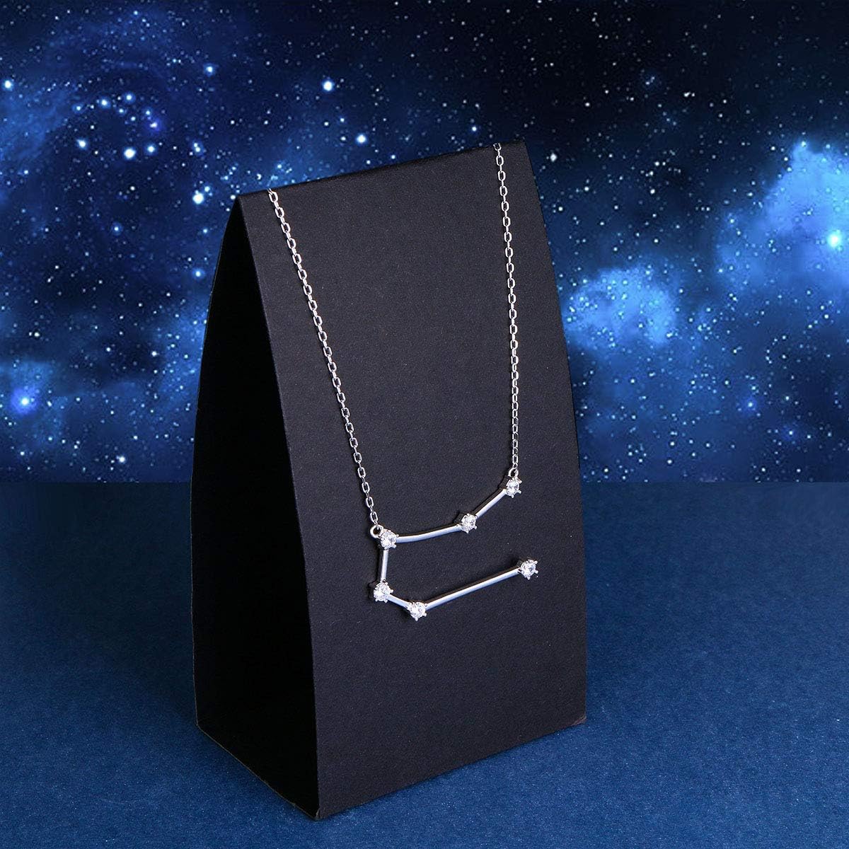 925 Sterling Silver CZ Astrology 12 Constellation Horoscope Sign Astrology Zodiac Star Necklace Birthday Jewelry for Women,18-20 inch - Image 3