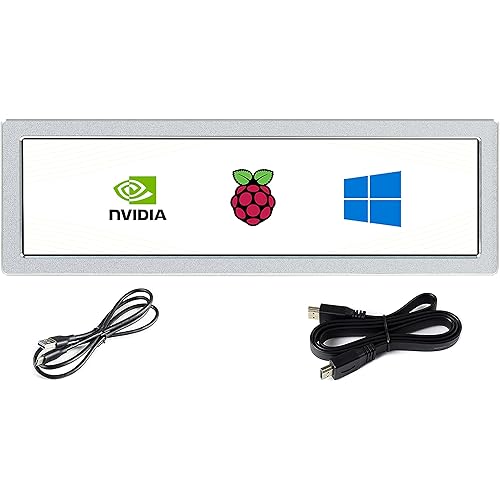 8.8inch 480x1920 IPS Side Monitor No Touch for Raspberry Pi/Jetson Nano/PC Windows 11/10 / 8.1/8 / 7, Built-in HiFi Speaker, with CNC Process Alloy Enclosure