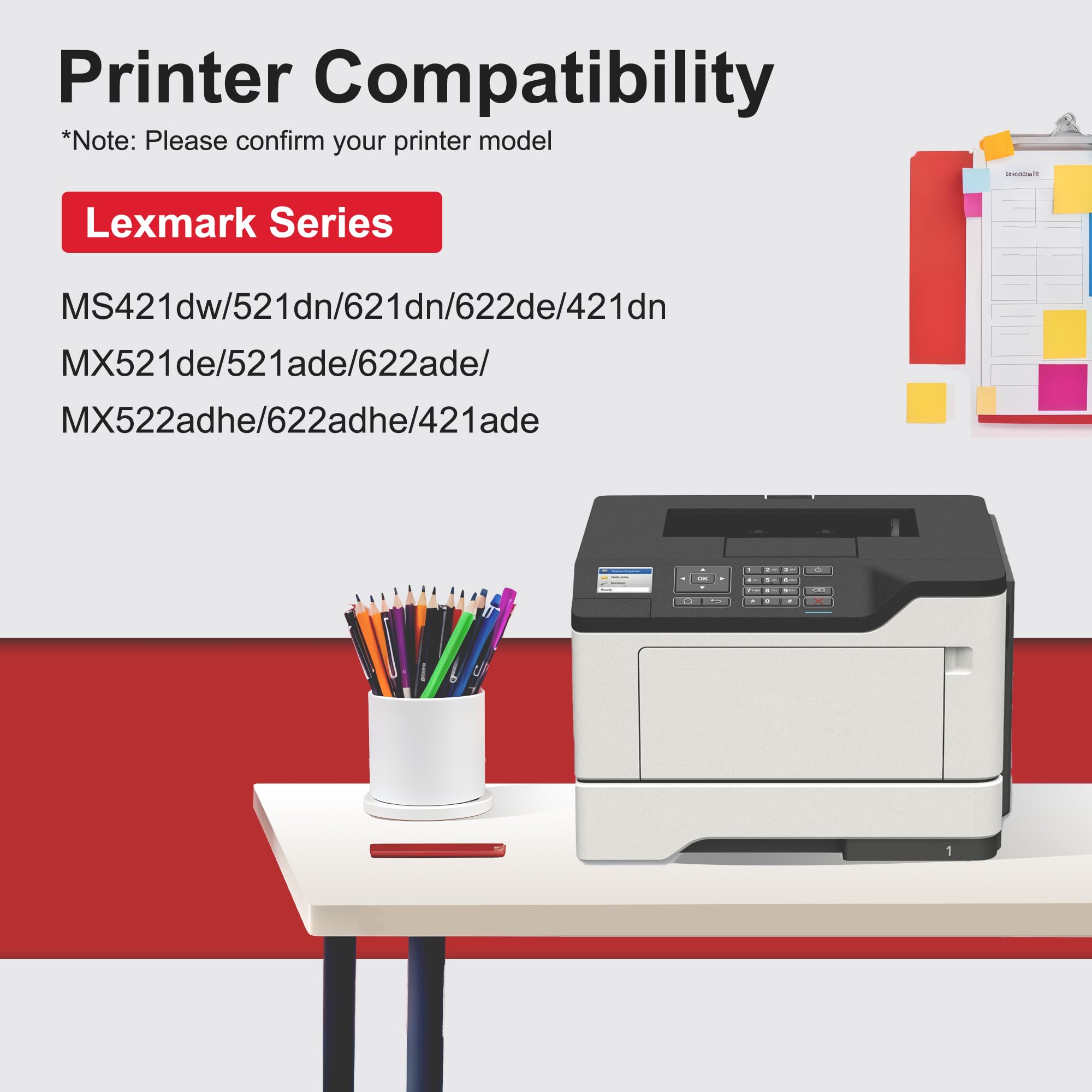 56F2X00 56F2X0E Cartuccia toner rigenerata per Lexmark 56F2H00 56F2H0E 56F2000 56F200E per MS421 MS521 MS621 MS622 MX421 MX521 MX522 Nero Laser 6222 . Stampante