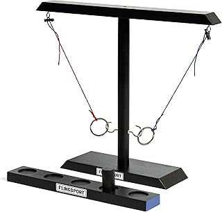 Hook and Ring Games for Adults & Teens, Pine Wood Ring Toss Family Games, Party Games for Adults & Kids, Couples Gifts, Couples Games, Outdoor Indoor Games, Man Cave, Gifts for Men, Large 16" X 13"