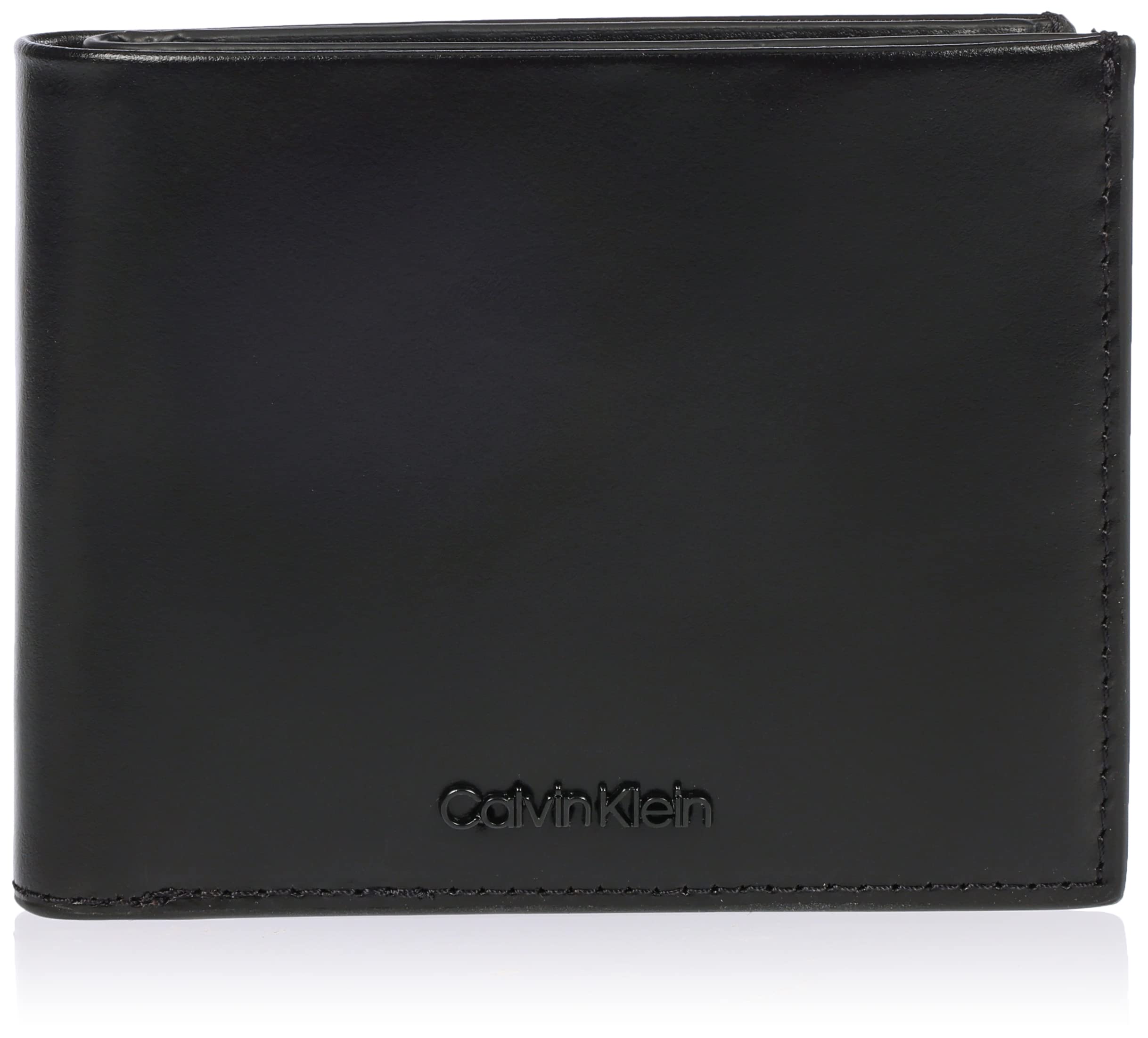 Calvin Klein Men's Median Bifold 5CC W/Coin Wallets, Ck Black, One Size