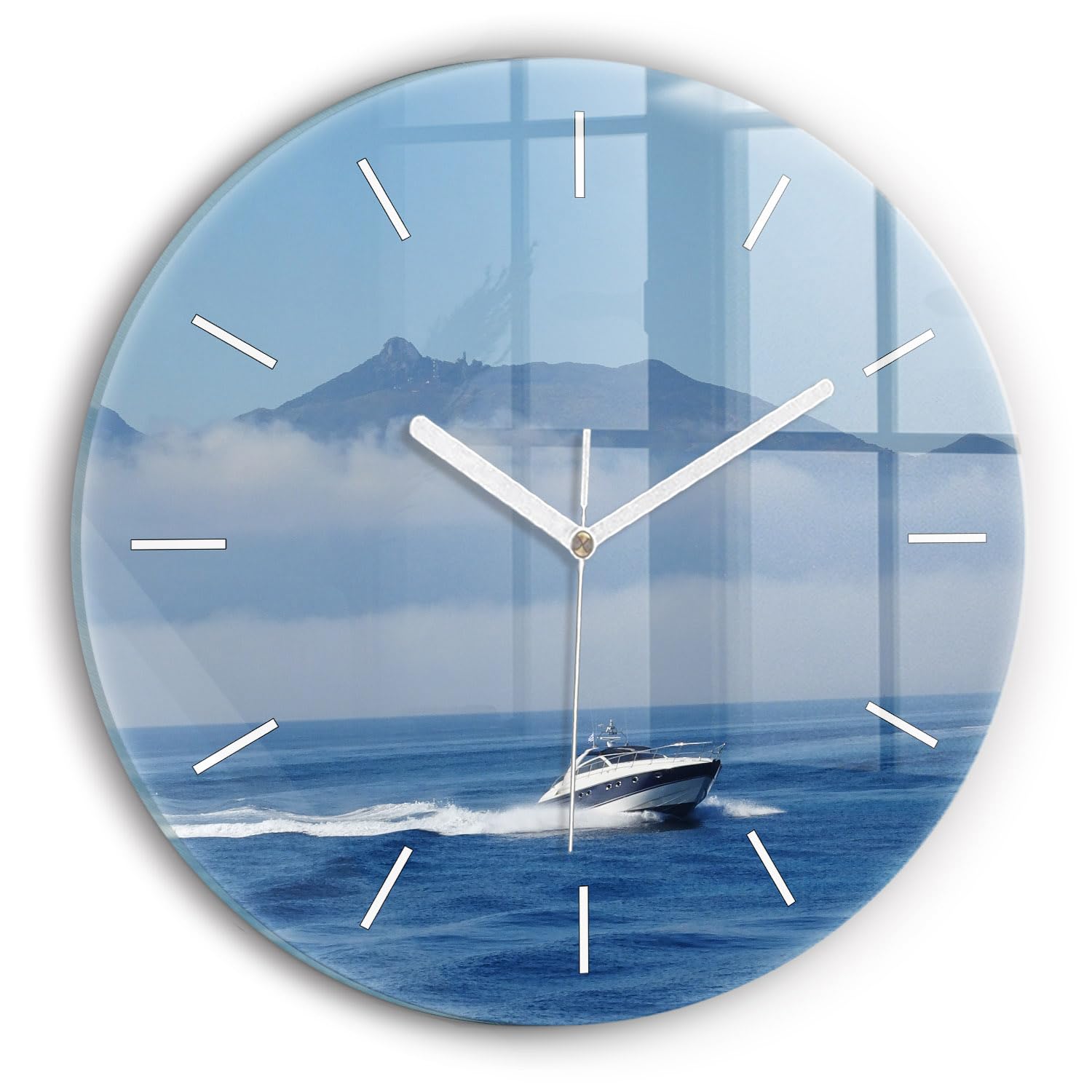 Horloge en verre élégante Wallfluent 30 cm de qualité supérieure