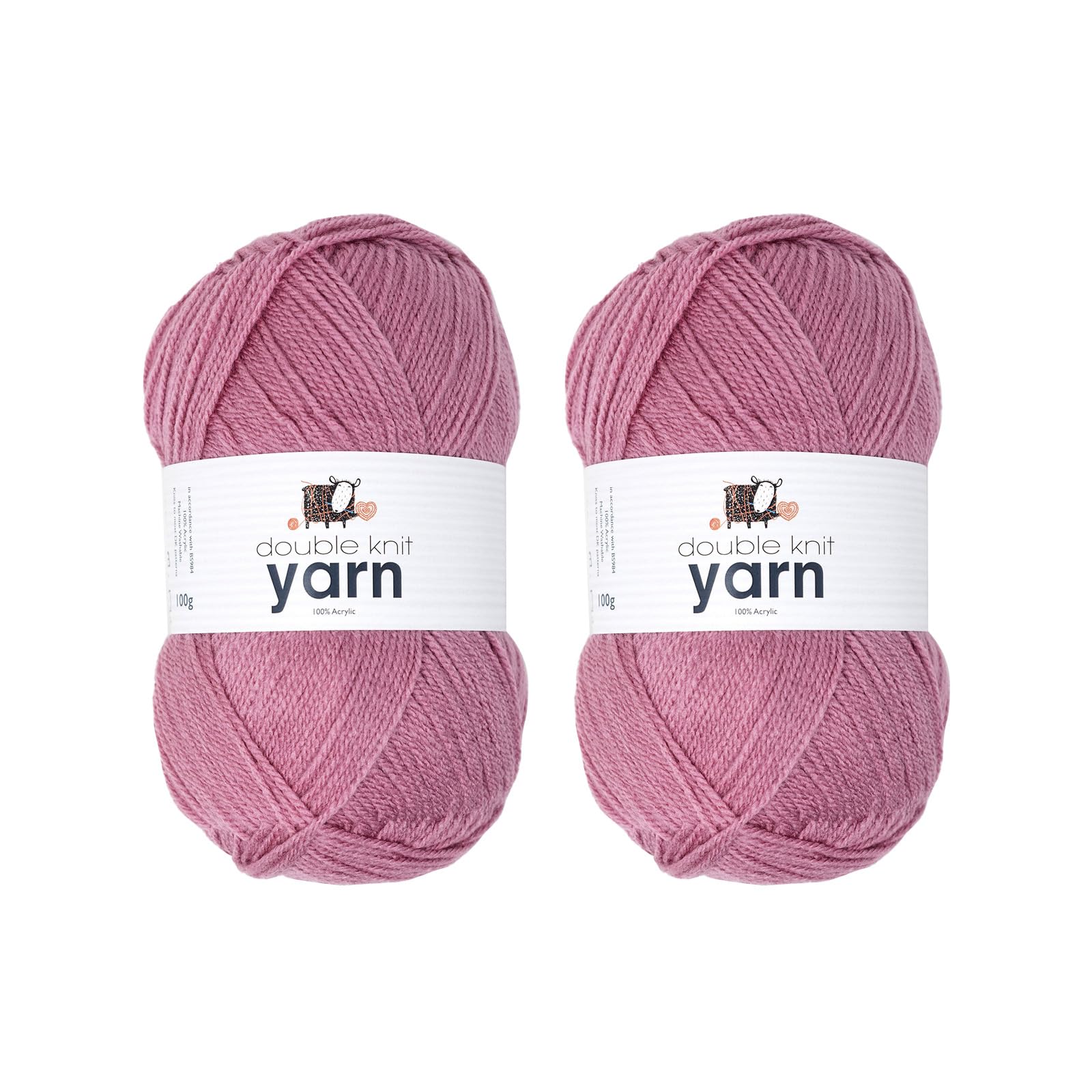 KORBOND DK Black Yarn - 100g Acrylic Wool - Lightweight, Hypoallergenic & Durable Double Knit Crochet Yarn Knitting Wool (290m Total) — view 54
