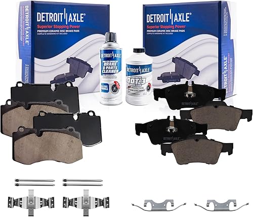 Miniatura 67 de Detroit Axle - Pastillas de freno para Chevy Trailblazer GMC Envoy Pastillas de freno de cerámica w/Hardware Buick Rainier Isuzu Ascender Olds