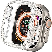 Vista 26 de KADES - Funda protectora completa compatible con iWatch, con protector de pantalla de vidrio templado incorporado, brillante y con diamantes
