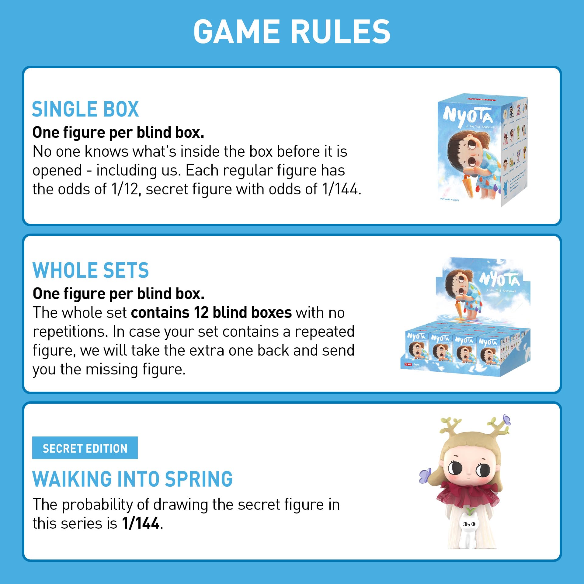 Amazon | POP MART(ポップマート) ニョタ I Am The Seasons シリーズ