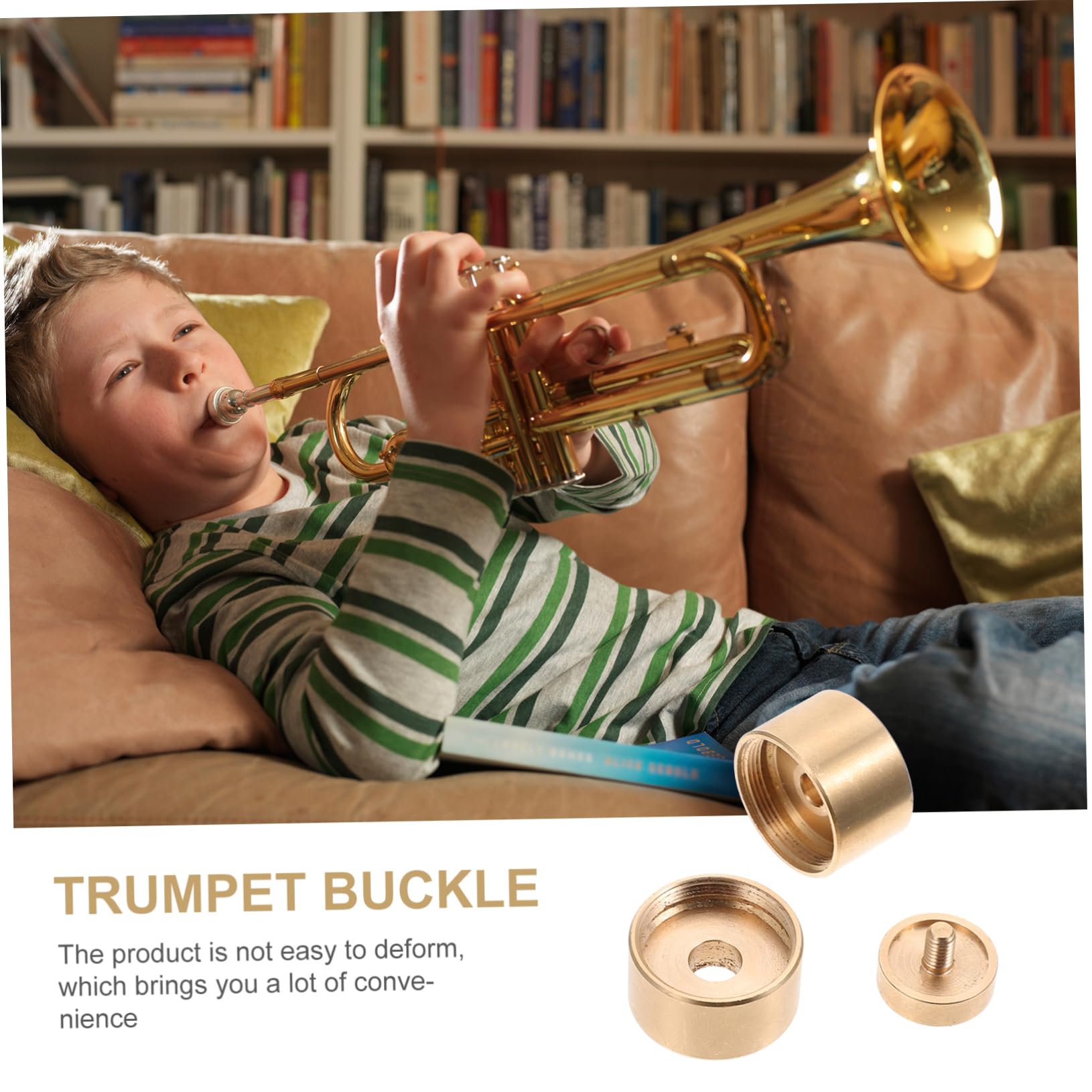 Abaodam Coppia di Coperture per Pulsanti della Tromba in Rame, Resistenti alla Deformazione allo Scolorimento, Accessorio Musicale per Banda