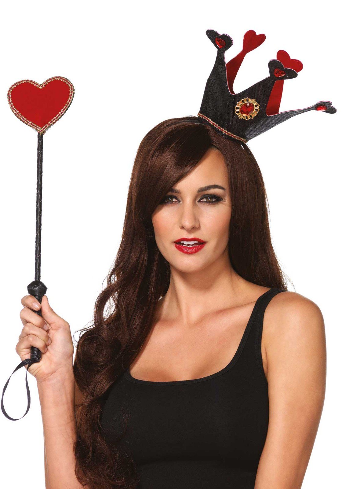 Leg Avenue Women's Crown and Scepter Costume Accessory, Black/Red, One size