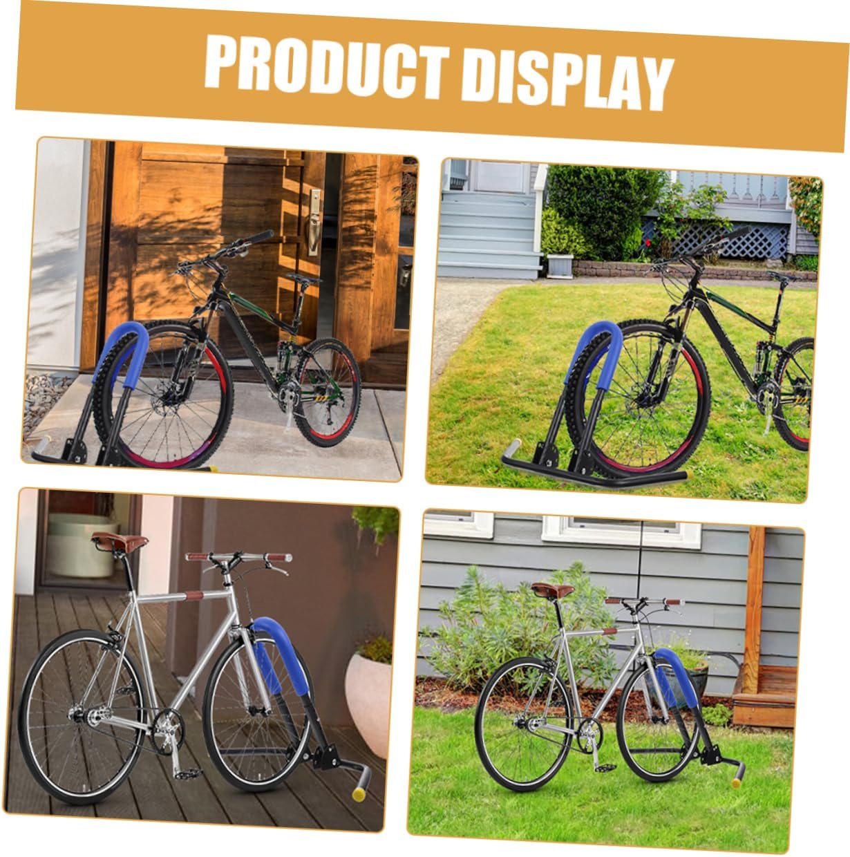 Stable Boys and Girls Bike and Scooter Rack Cycle Floor Stand Multi-functional Storage Rack for Garage Apartment Road Mountain Bikes