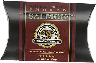 Alaska Smokehouse Wild Caught Smoked Salmon Fillet 2oz - Natural Alder Smoked, Shelf-Stable Gourmet Gift