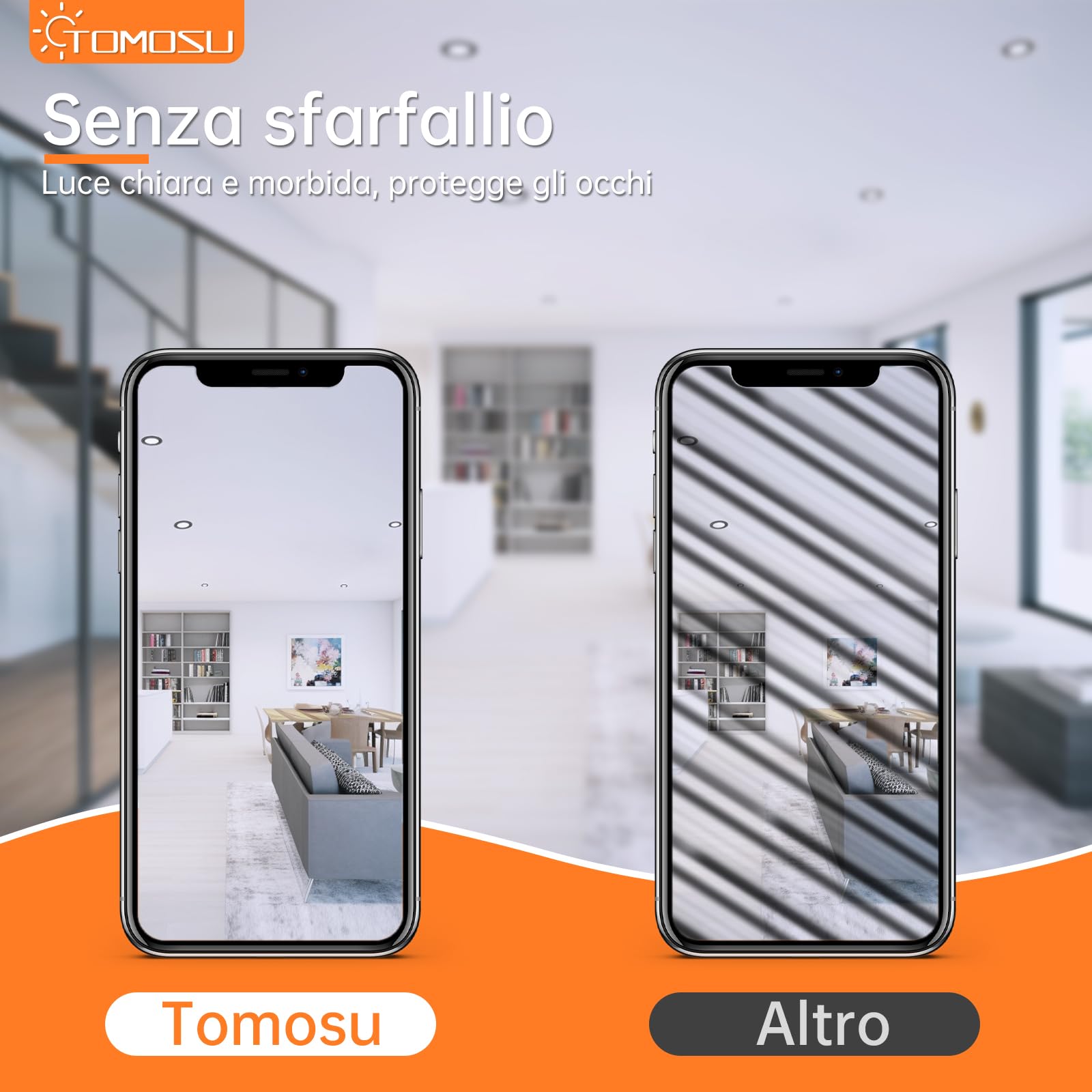 Tomosu 20x Faretti LED da Incasso per Cartongesso Neri, Luce Naturale, 5W | 220V, Diametro 98mm, foro 75mm-85mm, 4000K, 450LM, IP44 Faretti LED Incasso Soffitto per Bagno, Rotonda