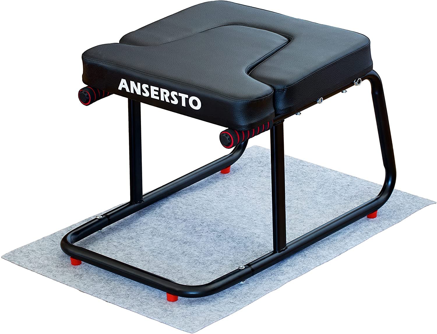 ANSERSTO Headstand Bench,Yoga Headstand Bench, Headstand Chair Inversion Stool for Family Gym with Armrests and Shoulder Cushion