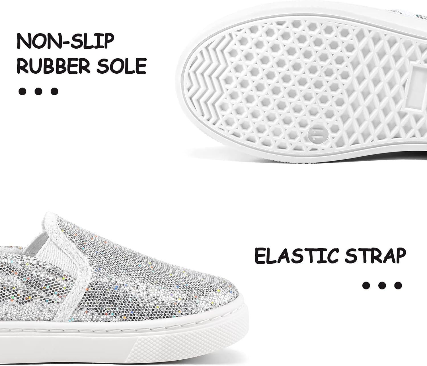 K KomForme Toddler Sneakers for Girls Boys Slip On Canvas Walking Shoes - Image 5