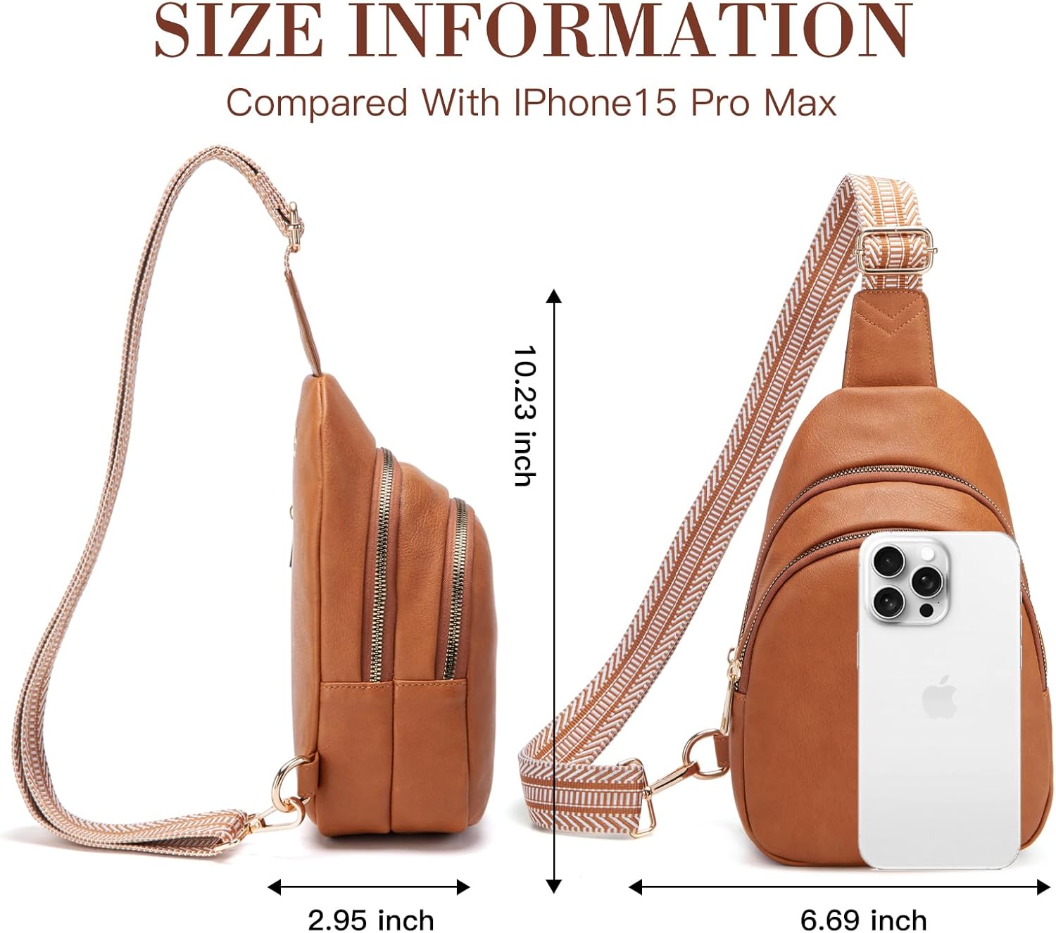 Viverte Crossbody Bags for Women Initial Sling Bag Cross Body Fanny Packs Personalized Gifts for Mom Women Wife (Brown-Z)