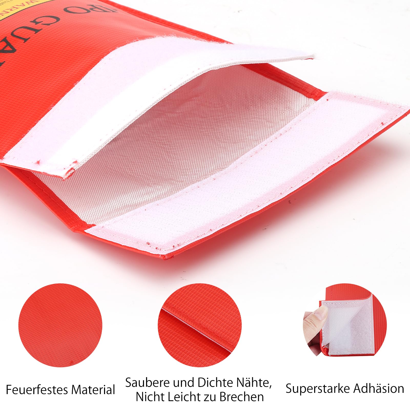 TNSLAND 3 sztuki ogniotrwałych i wodoszczelnych sejfów Lipo Safety Bag torba na baterie, ognioodporna torba na dokumenty, etui, pojemnik, torba na baterie, ochrona przed wybuchem