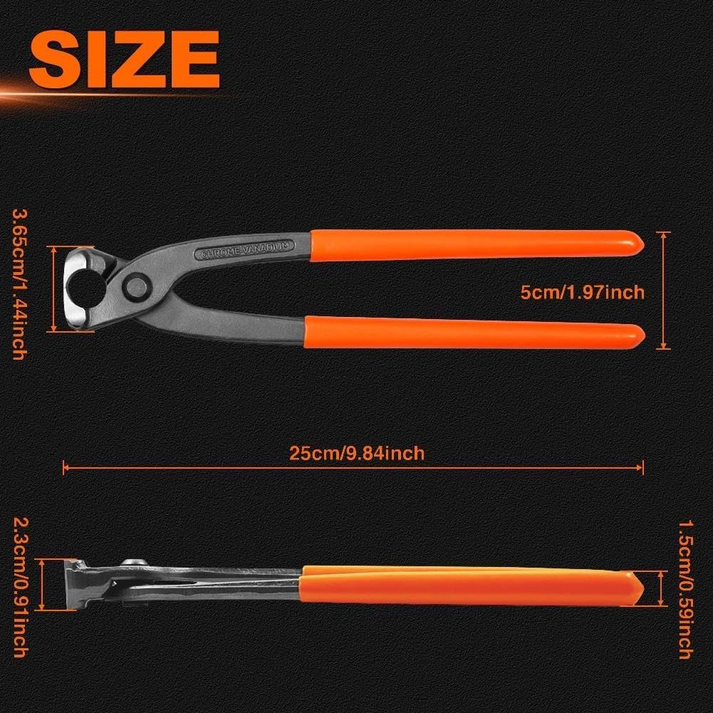 SPEEDWOX 10 Inches Ear Hose Clamp Plier Standard Jaw Cinch Clamp Removal Tool Ear Clamp Pincers Crimping Tool Crimper Tool Cinch Clamps Pinch Clamps for Pipe Hose Nail Puller