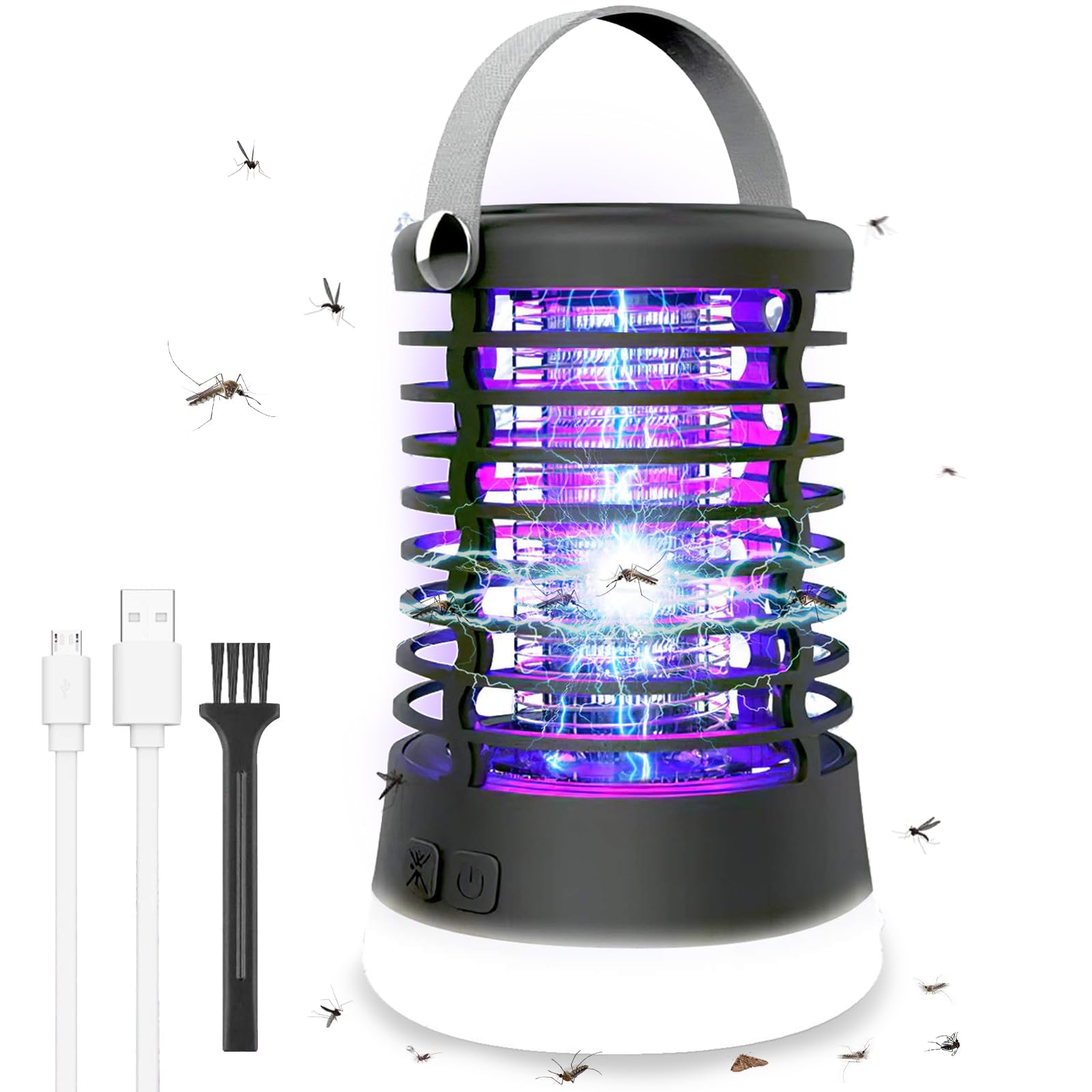 Destructeur d'insectes 3 en 1 portable avec lampe LED rechargeable