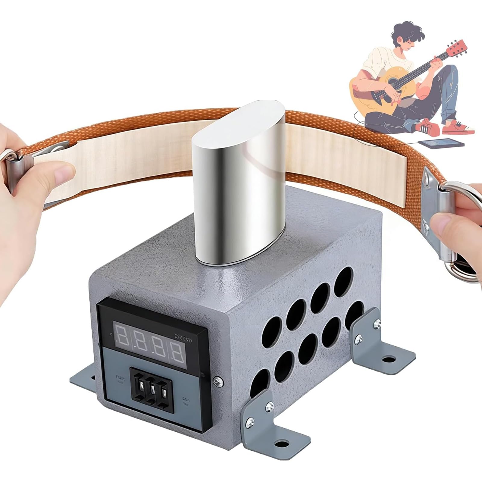 Yzhyyds White Guitar Rib Bending Iron, Professional Luthier Wood Bendings Tool With Digital Temperature Display 0-280°C, Constant Temperature Control, Overheat Protection, For Violin, Viola Side Wood