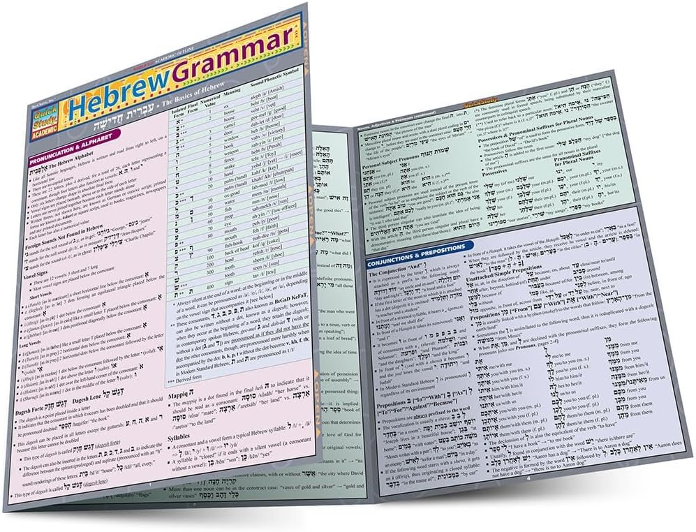 Hebrew Grammar: QuickStudy Laminated Reference Guide (QuickStudy Academic)