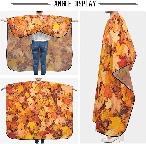 Miniatura 5 de Delantal de maquillaje de hojas de otoño, capa para colorear el cabello, lavable, capa de champú para el cabello adulto