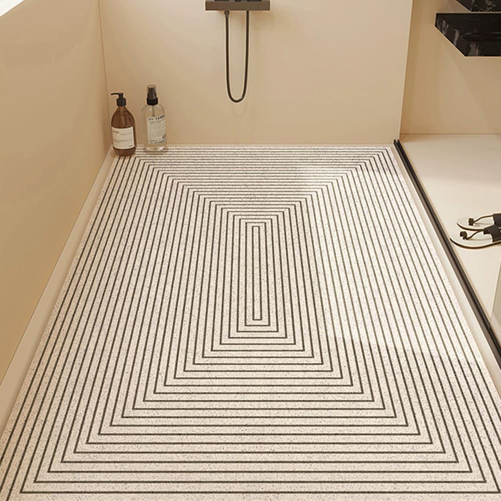 Surwin Alfombra Ducha Antideslizante 60x120cm, Alfombra de Bañera Antideslizante con Drenaje | Secado Rápido Loofah PVC Suave | Alfombrilla de Ducha Alfombrilla de Baño