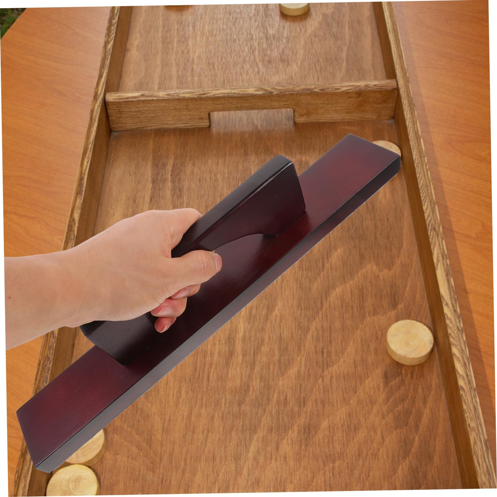 Amosfun Spazzola Legno e Poliestere per Pulizia Shuffleboard Tavolo, Accessorio Leggero e Portatile per Mantenere Tavolo da Biliardo Shuffleboard