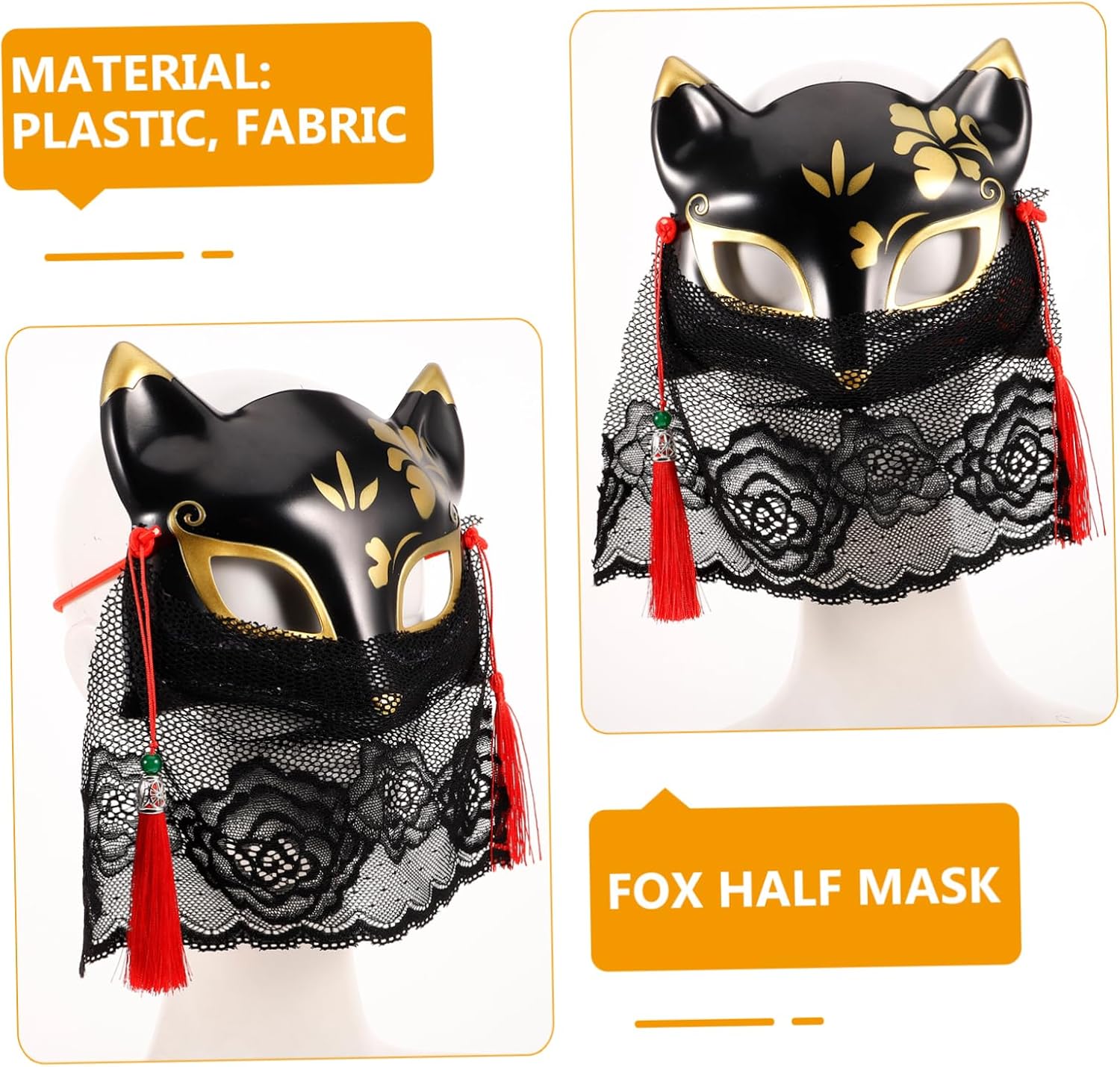 Unique Mask Fox Mask Full Face Masquerade Party Halloween Season
