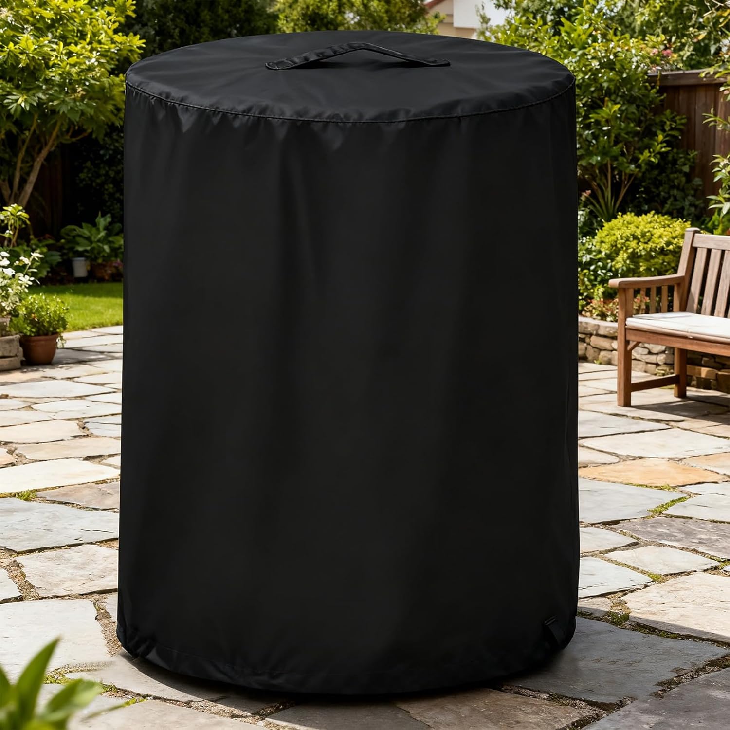 Heater Cover Protector, Dust Proof Oxford Fabric, 120x80cm Drawstring Fire Pit Cover for Patio, Oxford Fabric Material, Outdoor Yard Accessory, Garden Lawn Party Use for Porches Indoor