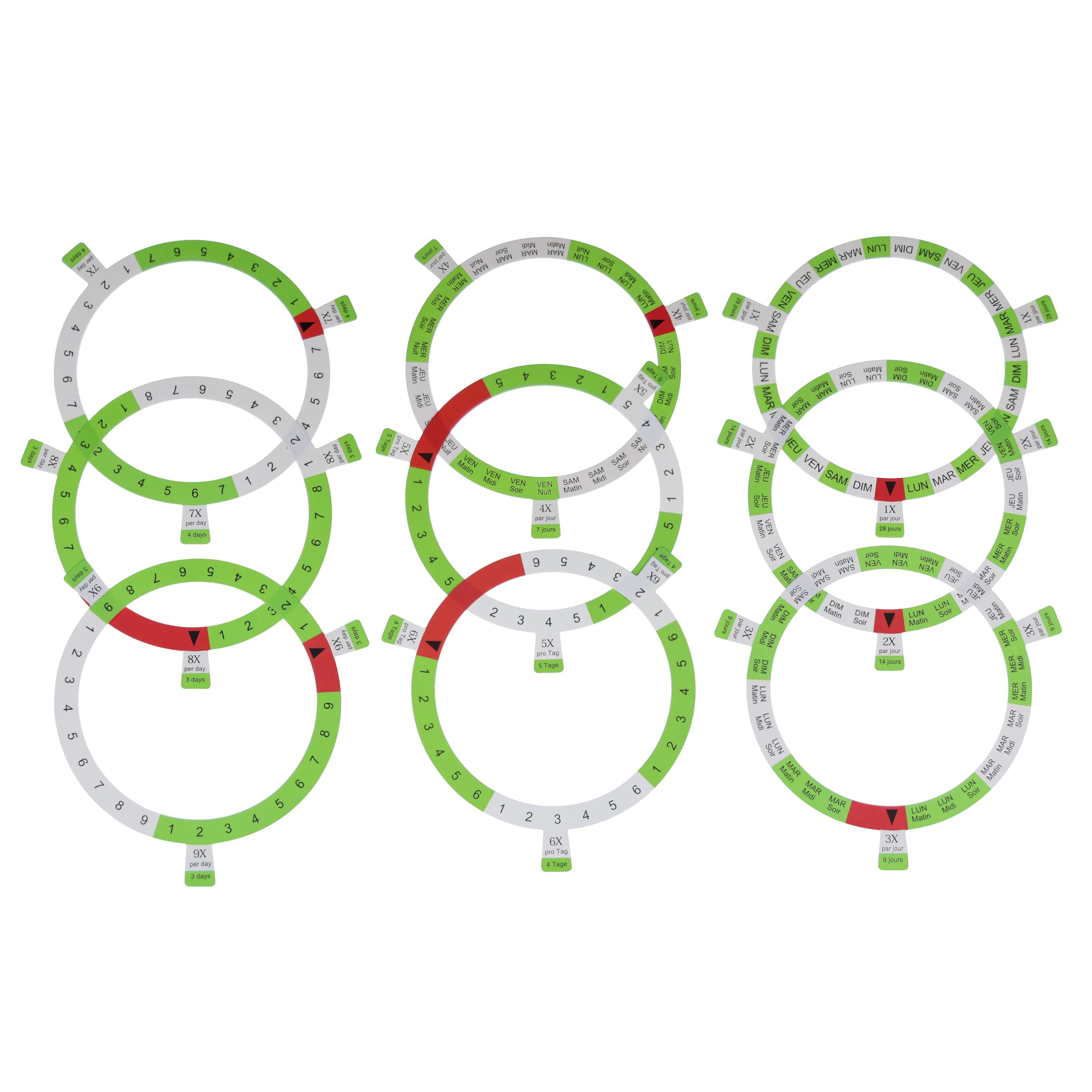 Pilulier électronique intelligent automatique avec alarme | Modèle 2021 | 9 alarmes par jour | Grand écran et boutons | Anneaux français | 2 fermetures sécurisées (Mat)