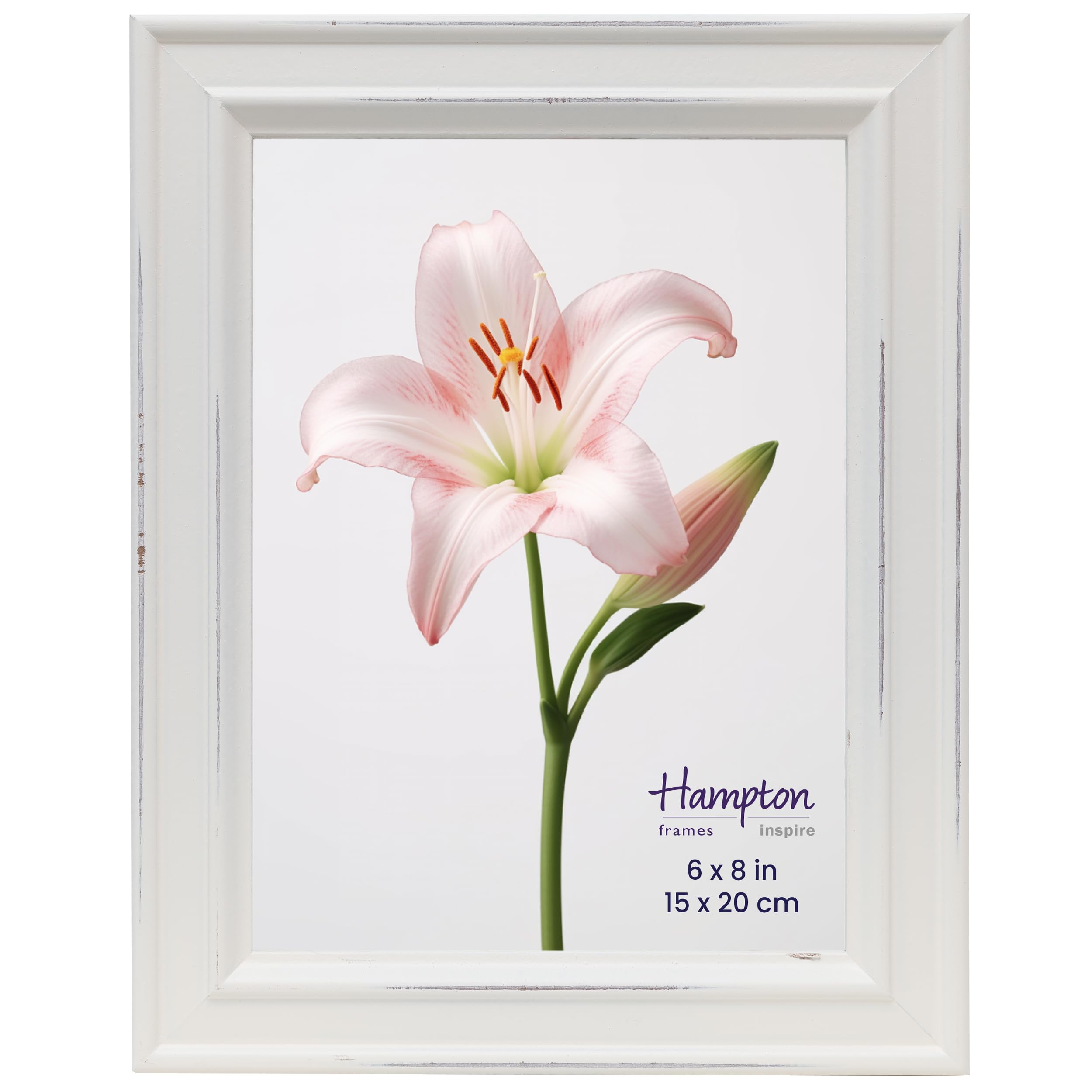 inspire By Hampton PALOMA 6x8 (15x20cm) White Picture Photo Frame Glass IBH-PAL301968W