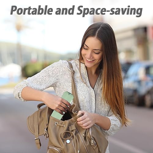 Miniatura 5 de Sazfli Paquete de 4 perchas plegables de viaje con bolsa de almacenamiento, perchas plegables portátiles, ligeras y duraderas con clips para ropa y