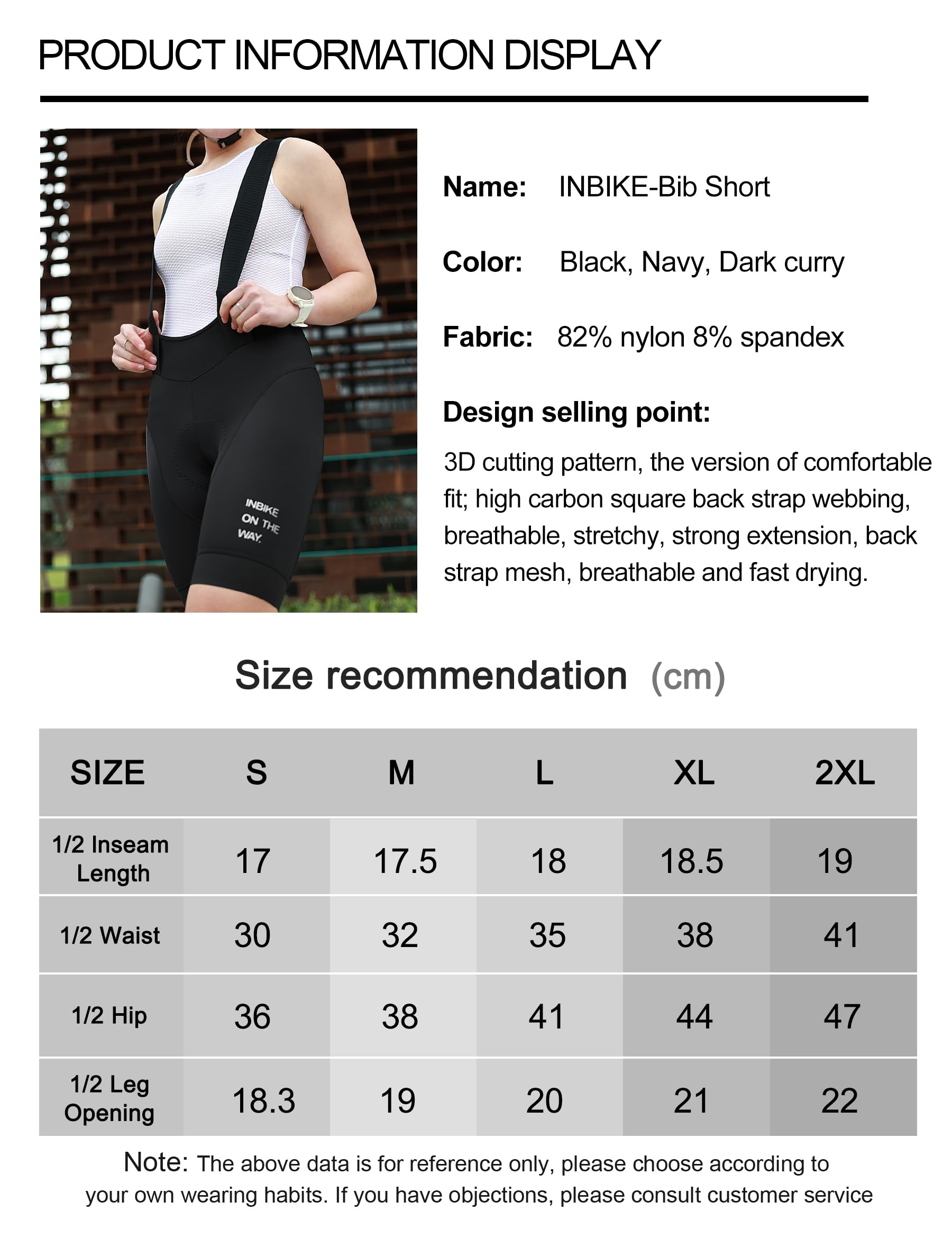 INBIKE Culotte Ciclismo Mujer Pantalones Corto Mochila Primavera Verano Nuevo Profesional Ciclismo Bicicleta Carretera Mountain Bike CX027