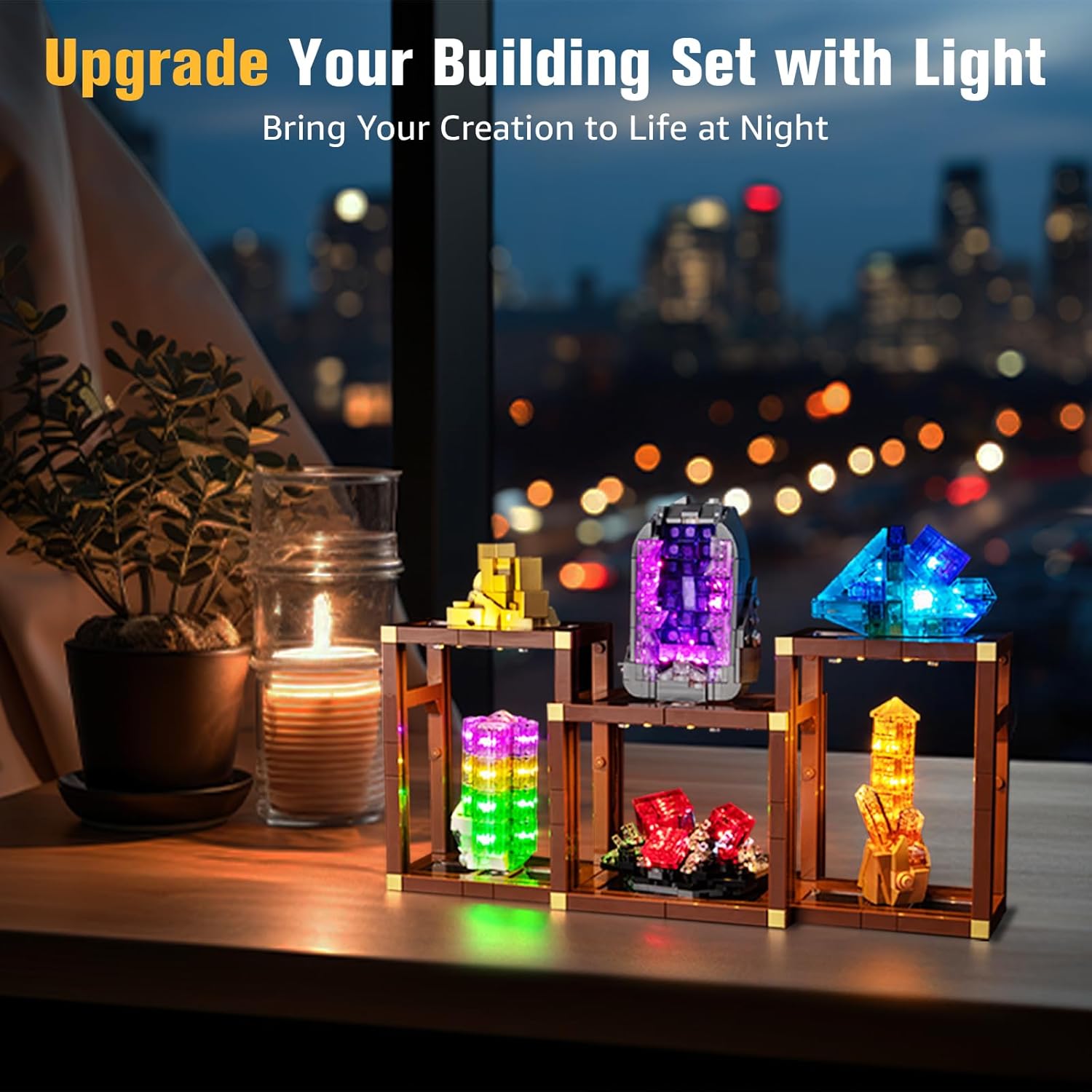 BrickSoul Advanced RC Light Kit for Lego 21362 Mineral Collection Building Set | Upgraded Wireless ON/Off & Dimming & Zonal Lighting with Hidden Cable Tech (21362 Set NOT Included)