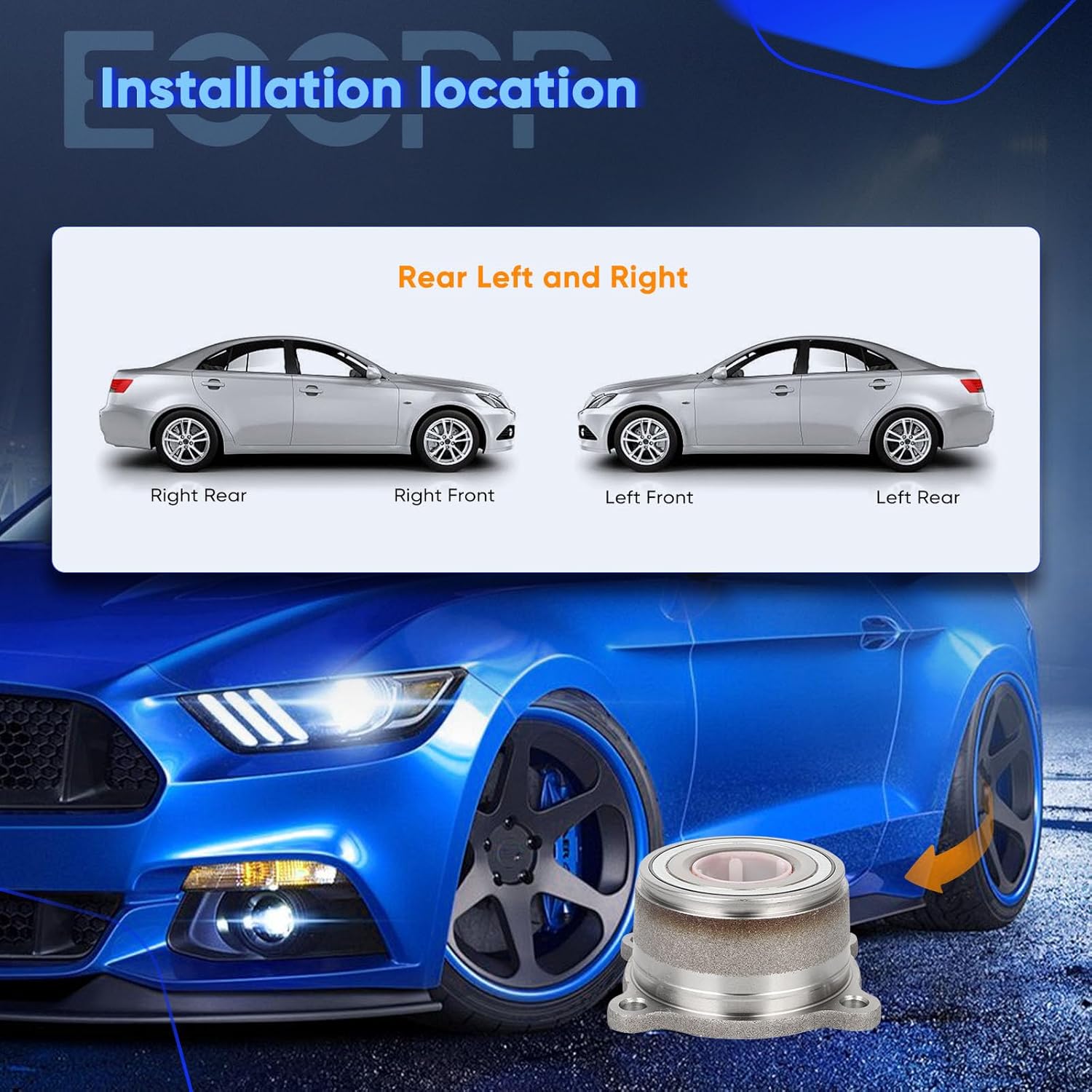 ECCPP 541011 Rear Wheel Hub Bearing Assembly For NISSAN FRONTIER 2005-2019 With Automatic Transmission,For NISSAN XTERRA 2005-2015 With Automatic Transmis