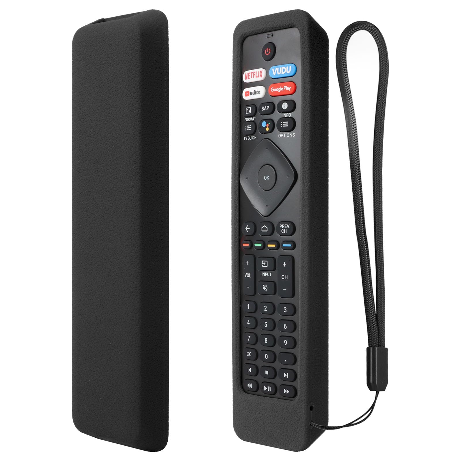 CHUNGHOP Protective Remote Case ONLY for Philips Android TV Remote Control RF402A-V14 NH800UP URMT47CND0 BT800 URMT26RST004, Remote Cover Shockproof,