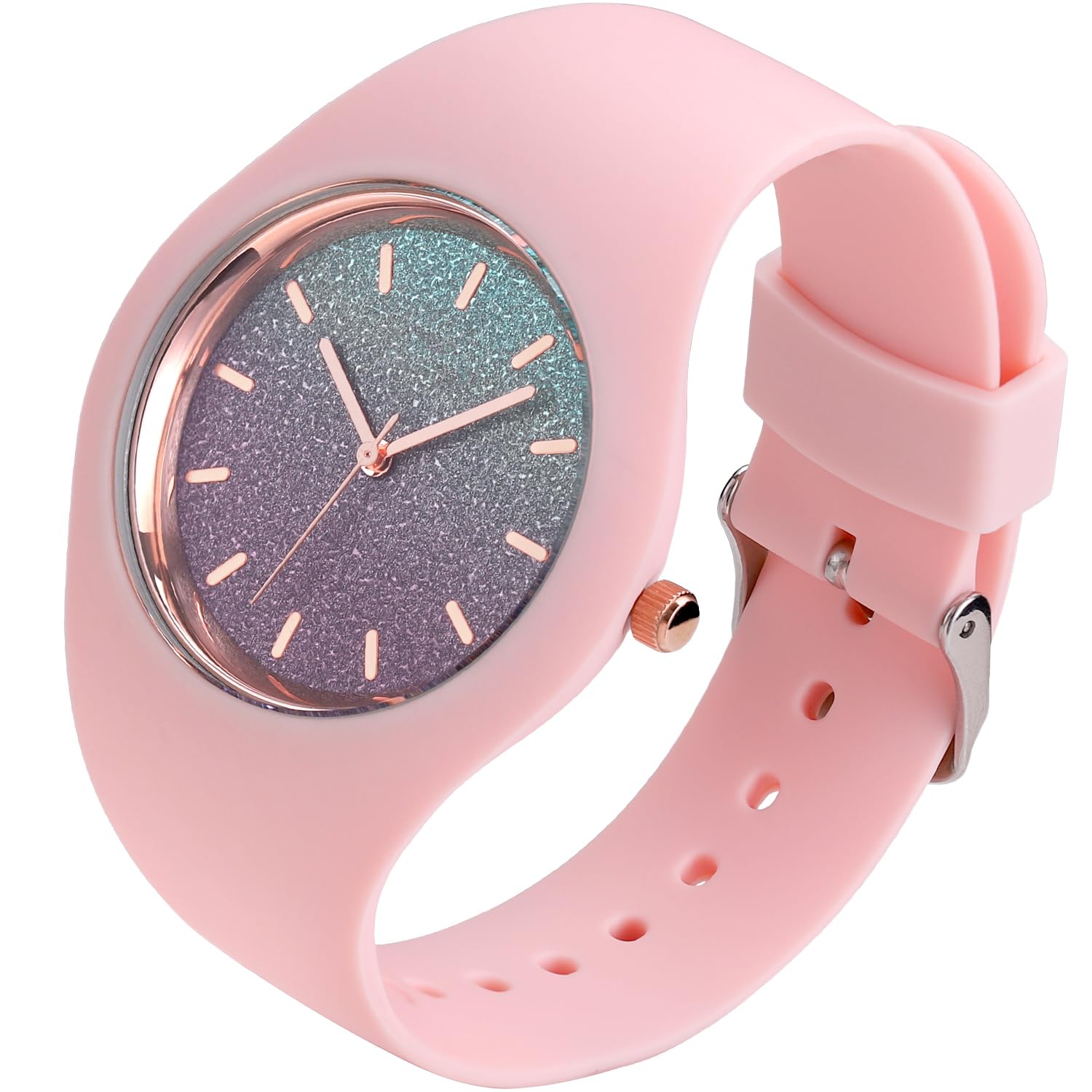 Unisex Minimalist Quartz Wrist Watch Silicone Strap Waterproof 40.5mm Unique Design Silicone Octagon Minimalist Quartz Men main image 2