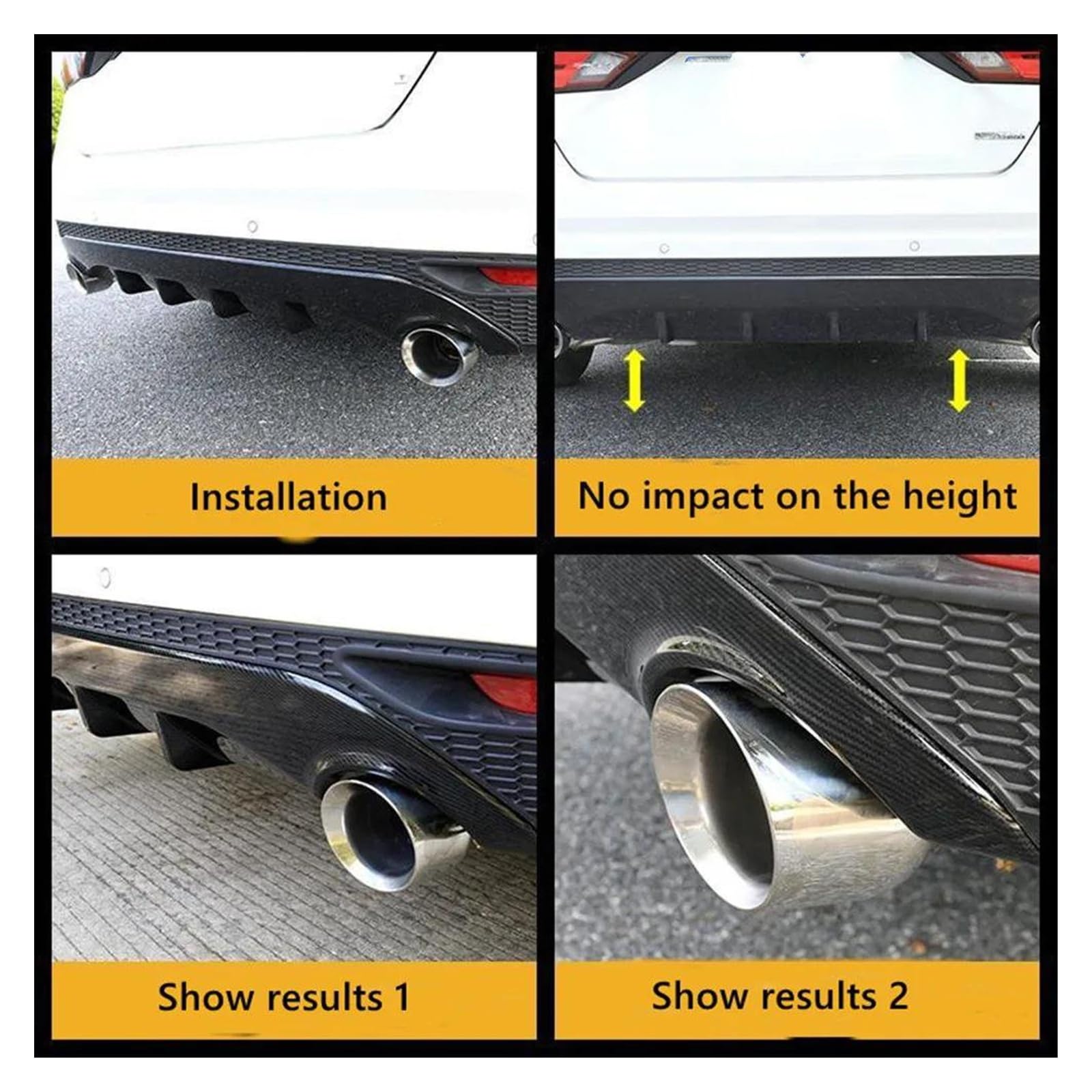 Auto-eindpijpen 1 Stuk Rvs Enkellaags Uitlaat Tip 63mm Inlaat Recht