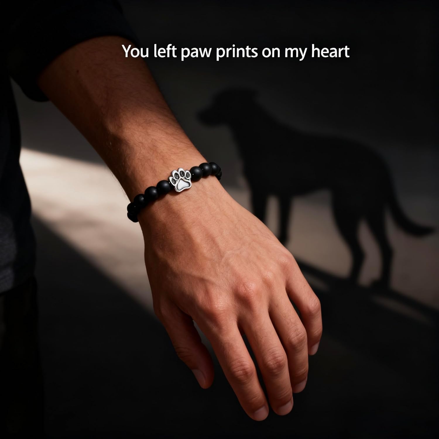 LINGYUAN Pet Memorial Gifts for Dogs Cats, Pet Memorial Bracelet, Remembrance Pet Loss Sympathy Gift for Cat Dog Lovers, Bereavement Gifts for Loss of Pet - Image 2