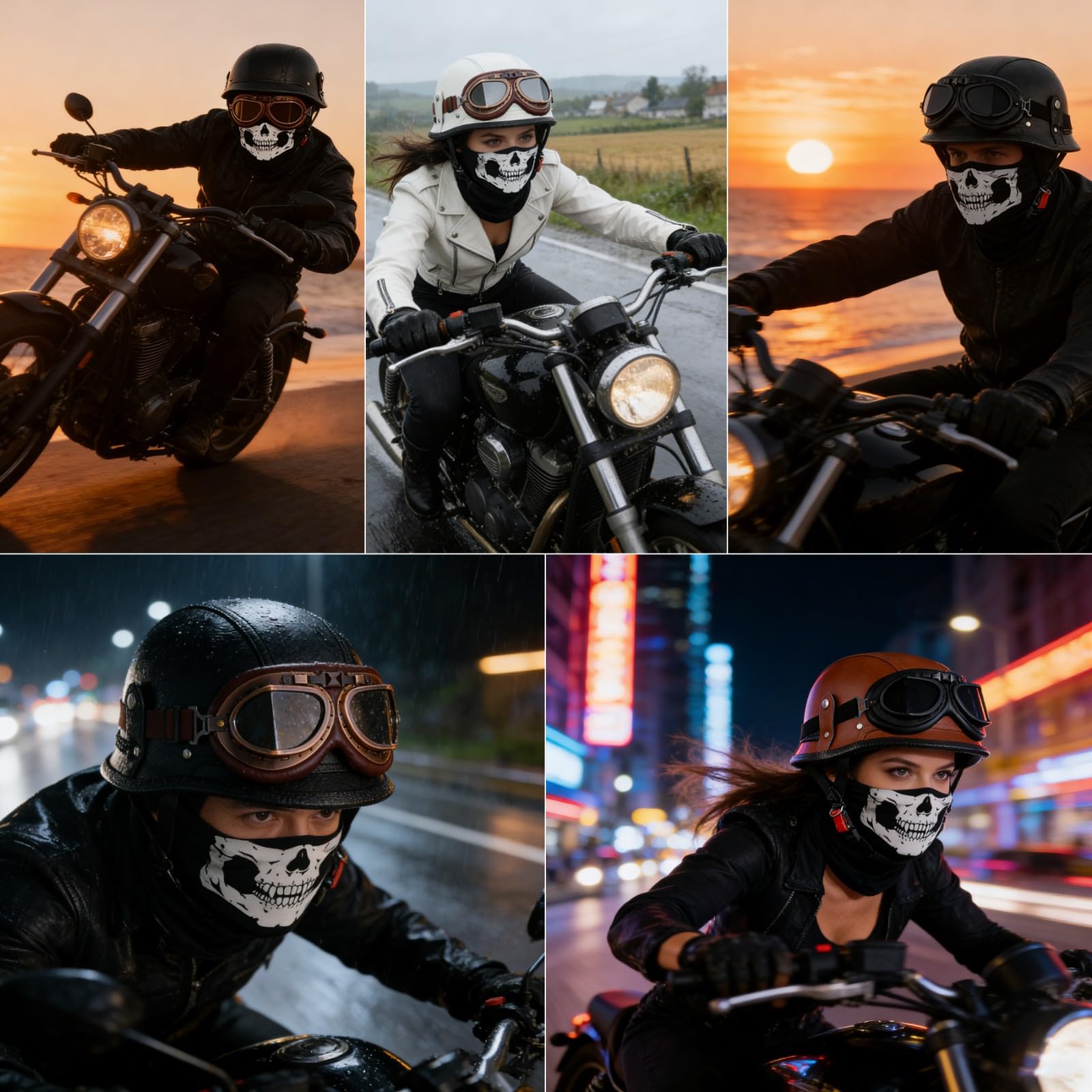 Vintage Deutsche Motorrad Halbhelme Jethelm mit Schutzbrille Retro Halbschalenhelm mit ECE Erwachsene Damen Herren Motorradhelm für Cruiser Chopper Fahrrad Mofa Moped Scooter M~XXL