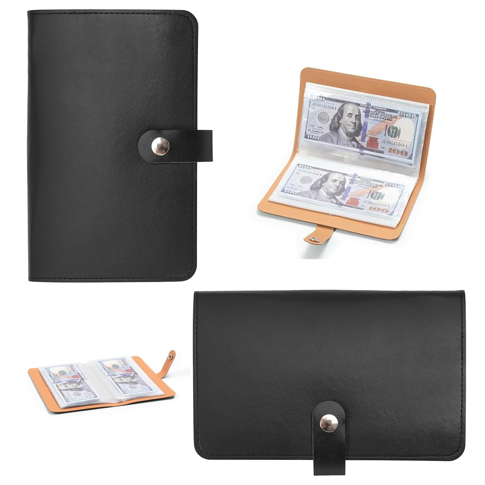 2Pack Money Saving Wallet,100 Envelopes Money Saving Challenge Wallet