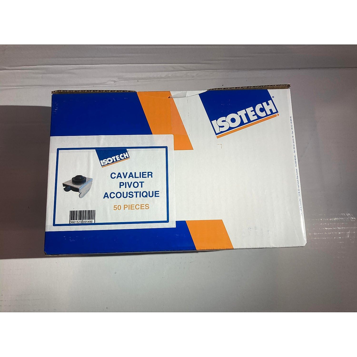 PSP ISOTECH Boite de 50 cavalier pivot acoustique plaque de plâtre pour fourrures F47 et F45 - Accessoires isolation : plafond et cloison