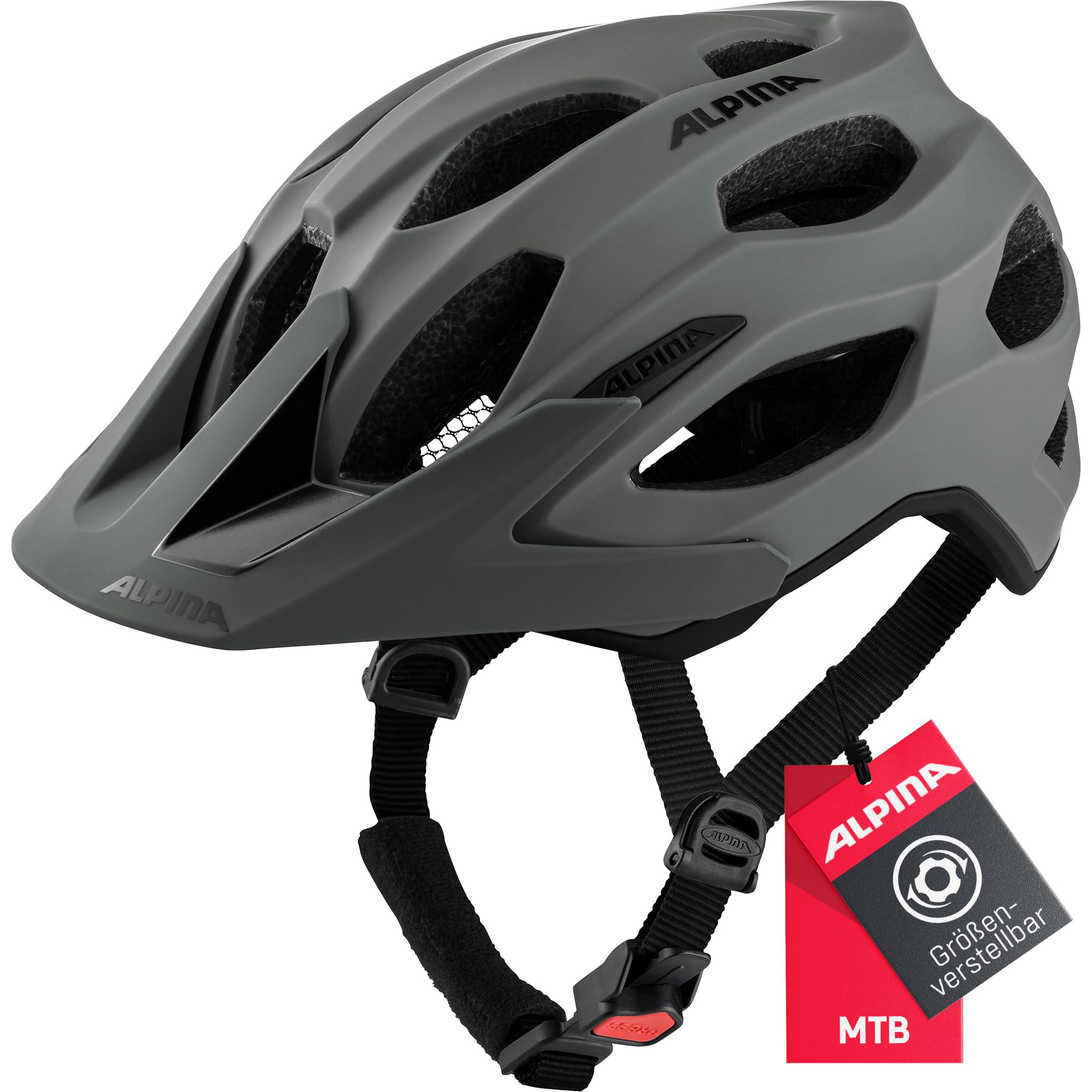 ALPINA Carapax 2.0 - Leichter, Stabiler & Komfortabler Fahrradhelm, mit Fliegennetz & Antibakteriellen Polstern, Für Erwachsene